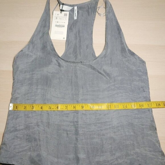 NWT ZARA Gray fill sens scoop neck round hem tank top - Picture 8 of 15